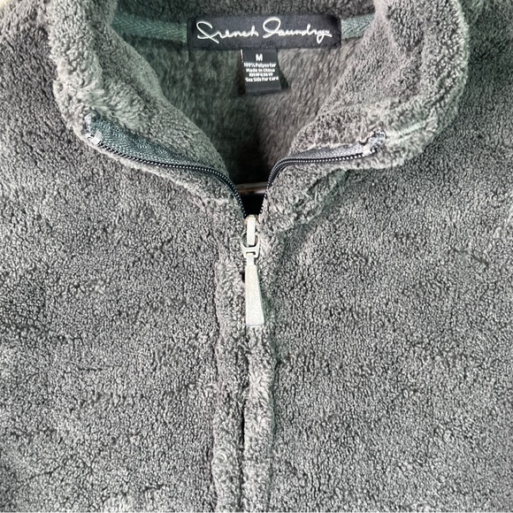 French Laundry Large Soft Fleece Grey Vest Zippered Front With Pockets - Picture 3 of 6